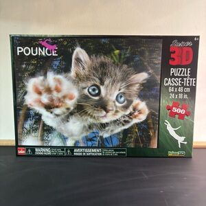 3/$20 🧩 Pounce 500 Piece 3D Jigsaw Puzzle by Goliath